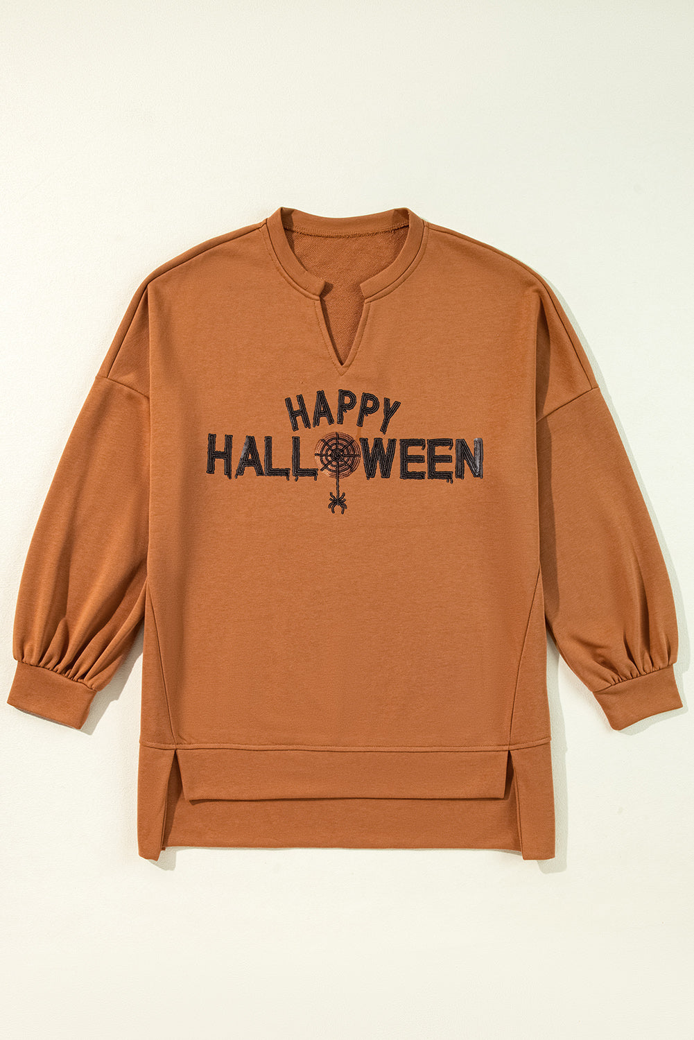 Happy Halloween Sequin Long Sleeve Top