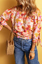 Floral Smocked Off Shoulder Blouse