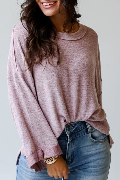 Reverse Seam Wide Long Sleeve T-Shirt