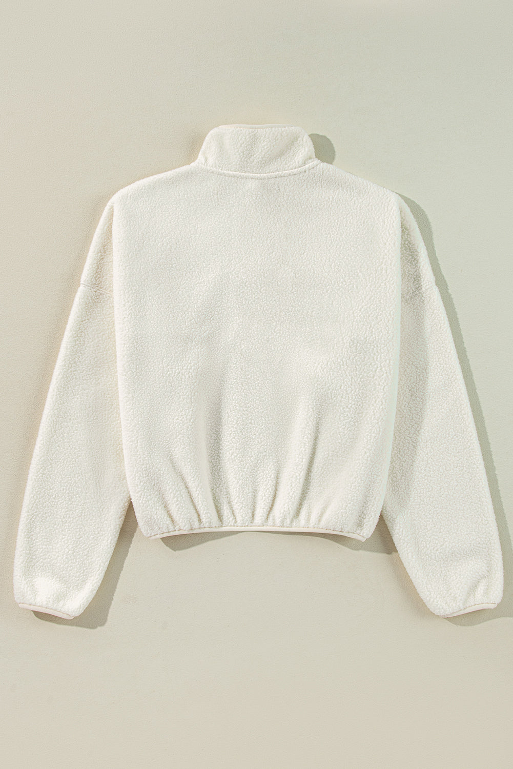 Fleece Half Buttoned Collar Sweatshirt