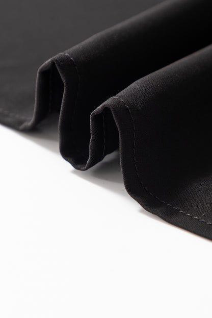 Lace Patchwork Sleeve Keyhole Neckline Blouse