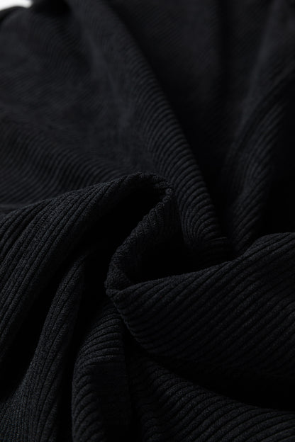 Plus Size Solid Corduroy Sleeveless Mini Dress