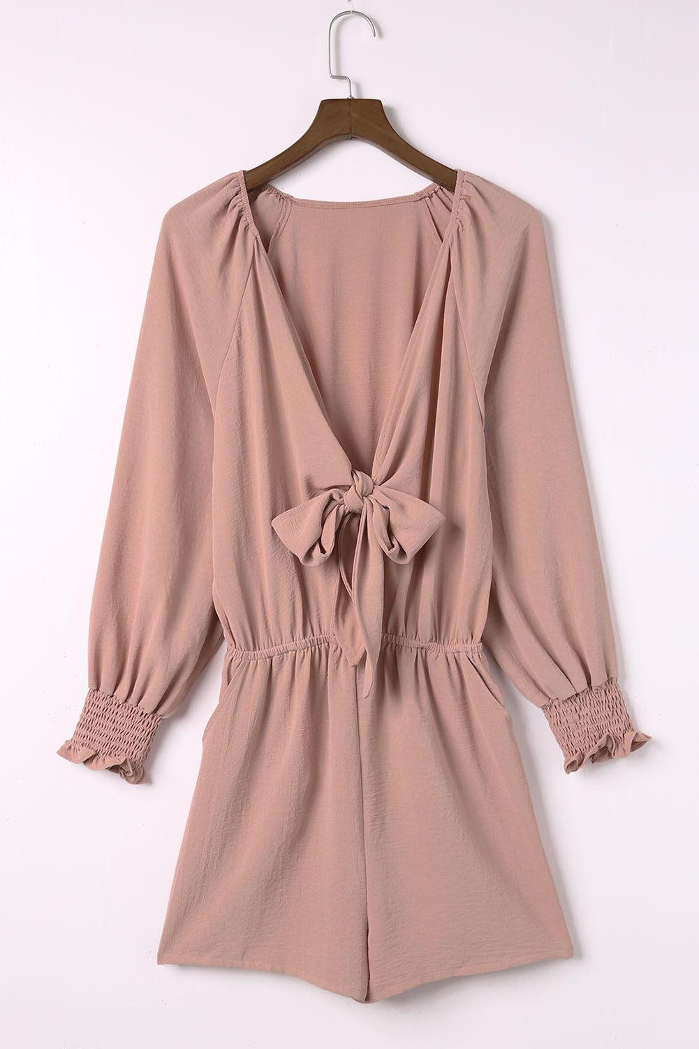 Tie Knot Puff Sleeve Romper