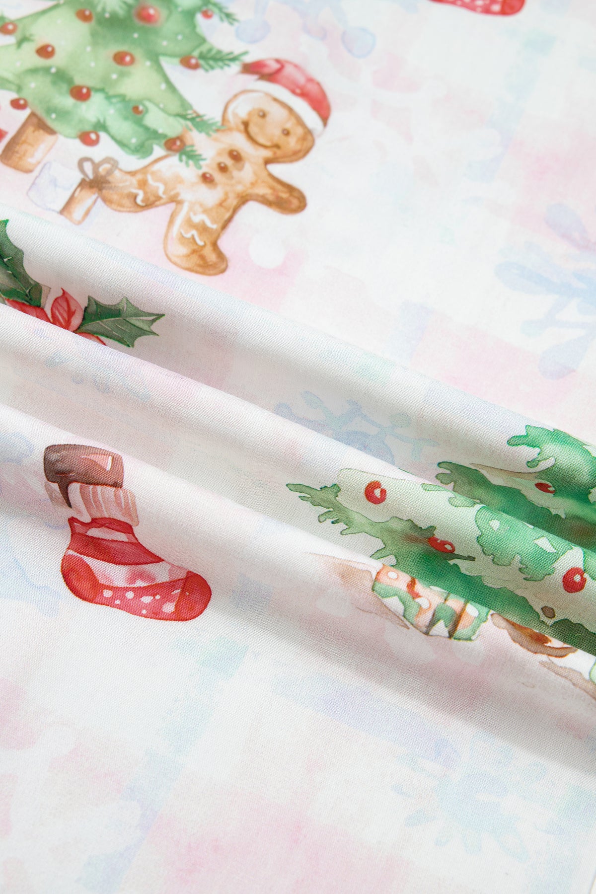 Christmas Plaid Gingerbread Top & Pants Pajama Set