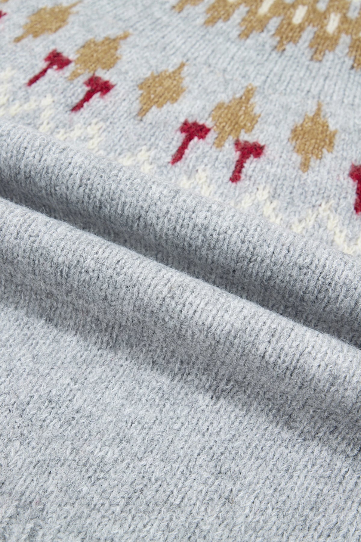 Geometric Fair Isle Raglan Sleeve Sweater