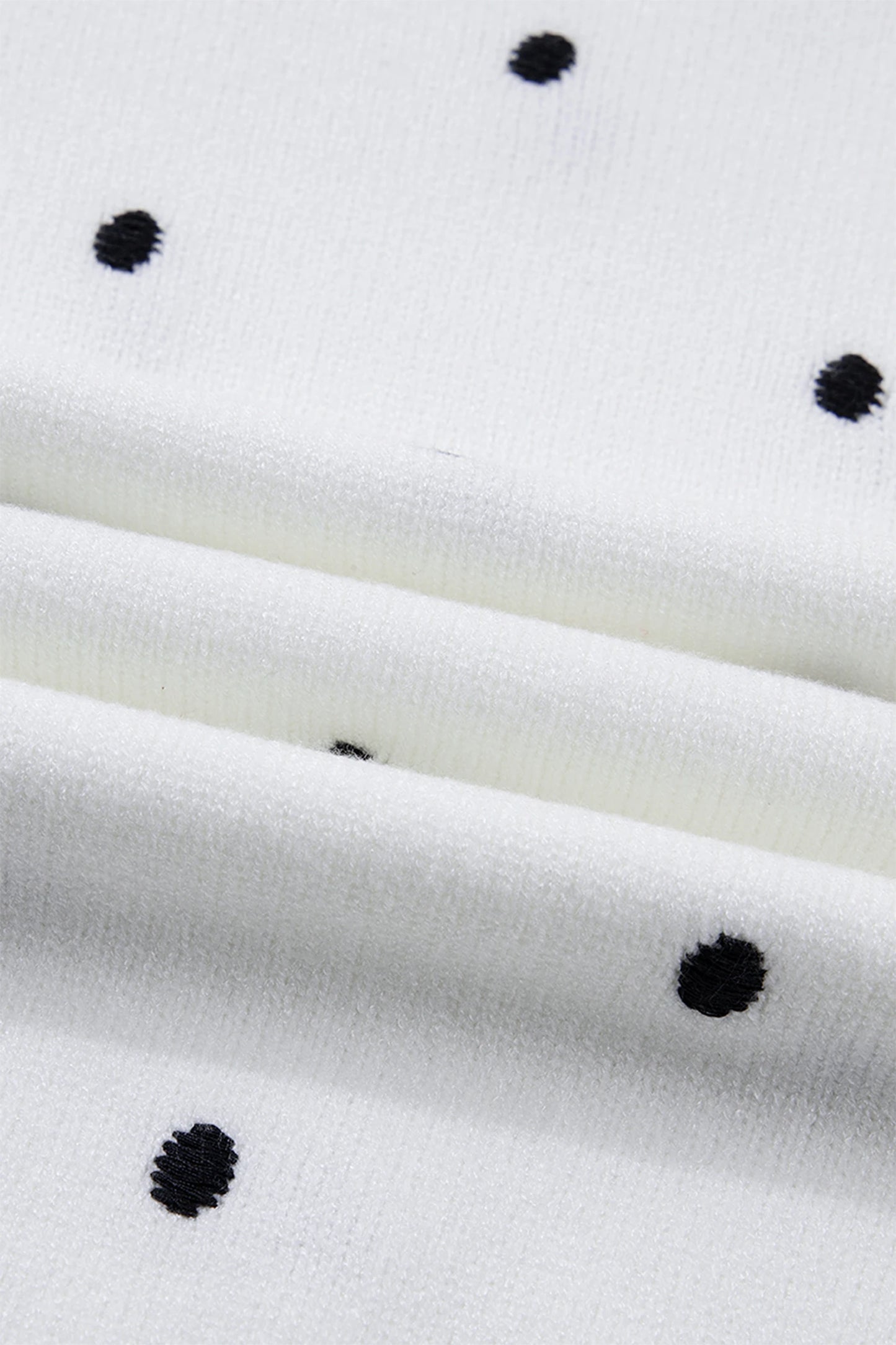 Polka Dot Bubble Short Sleeve Sweater