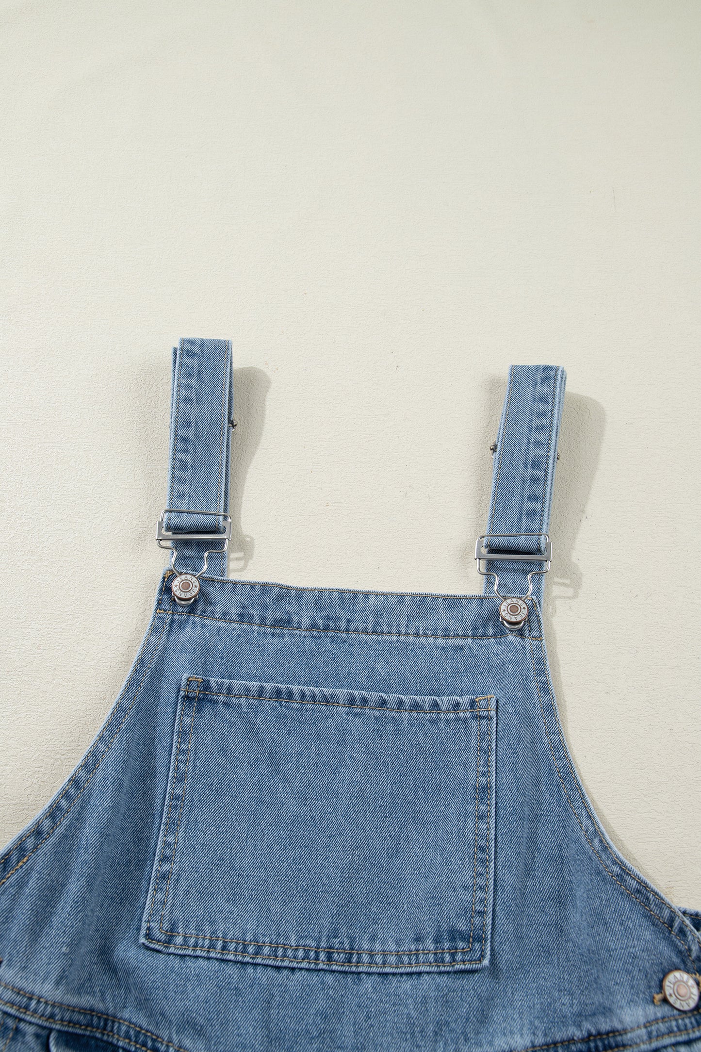 Pleated Wide Leg Pocketed Denim Jumpsuit