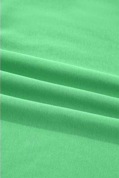 Solid Puff Sleeve Top and Drawstring Pants Set