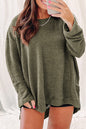 Textured Knit Long Sleeve Top Plus Size