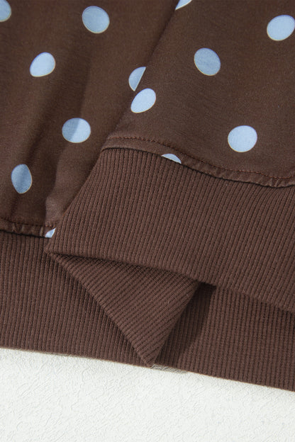 Polka Dot Long Sleeve Pullover & Bow Skort Set