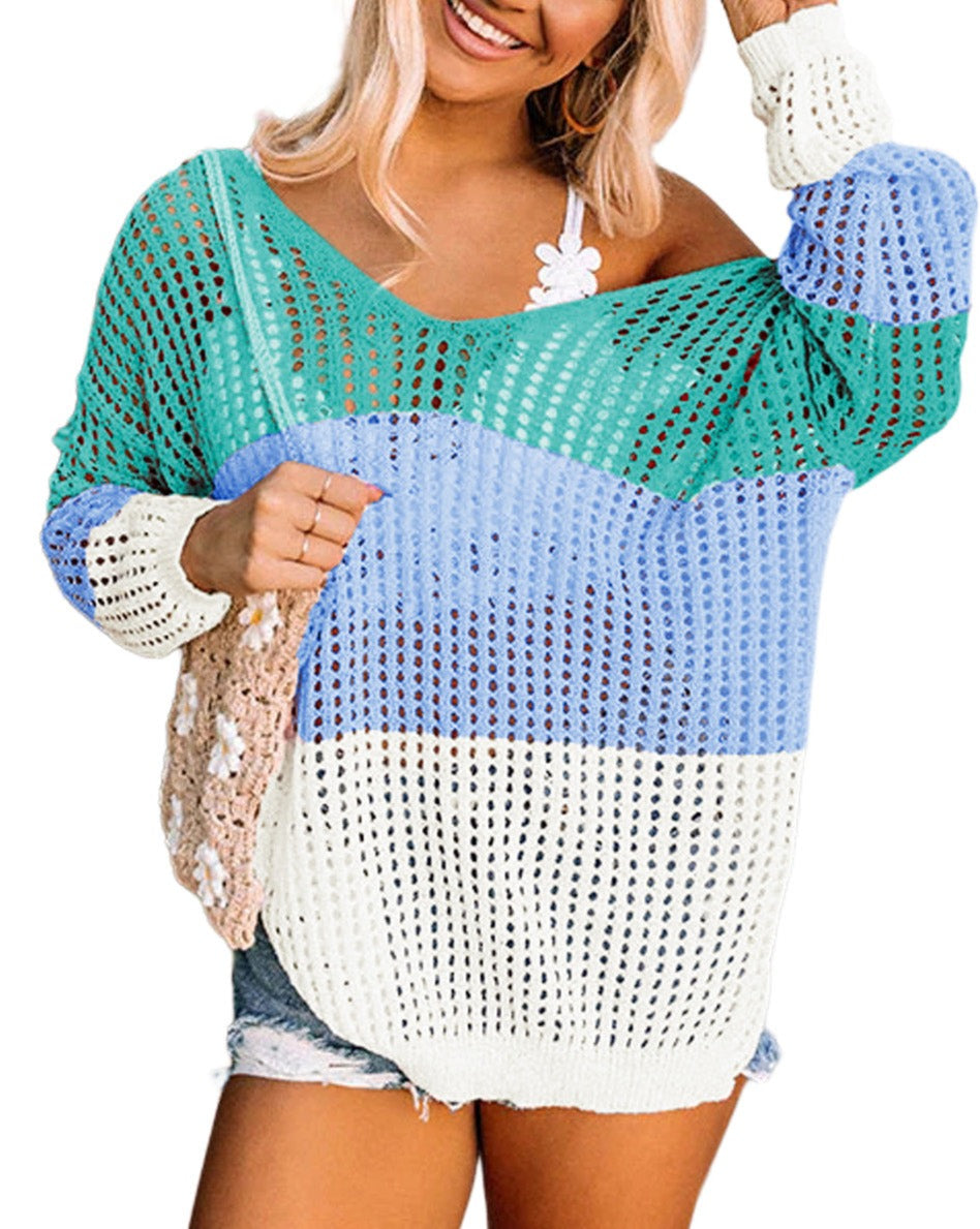 NEW! Twist-Back Hollowed Sweater Knit Top