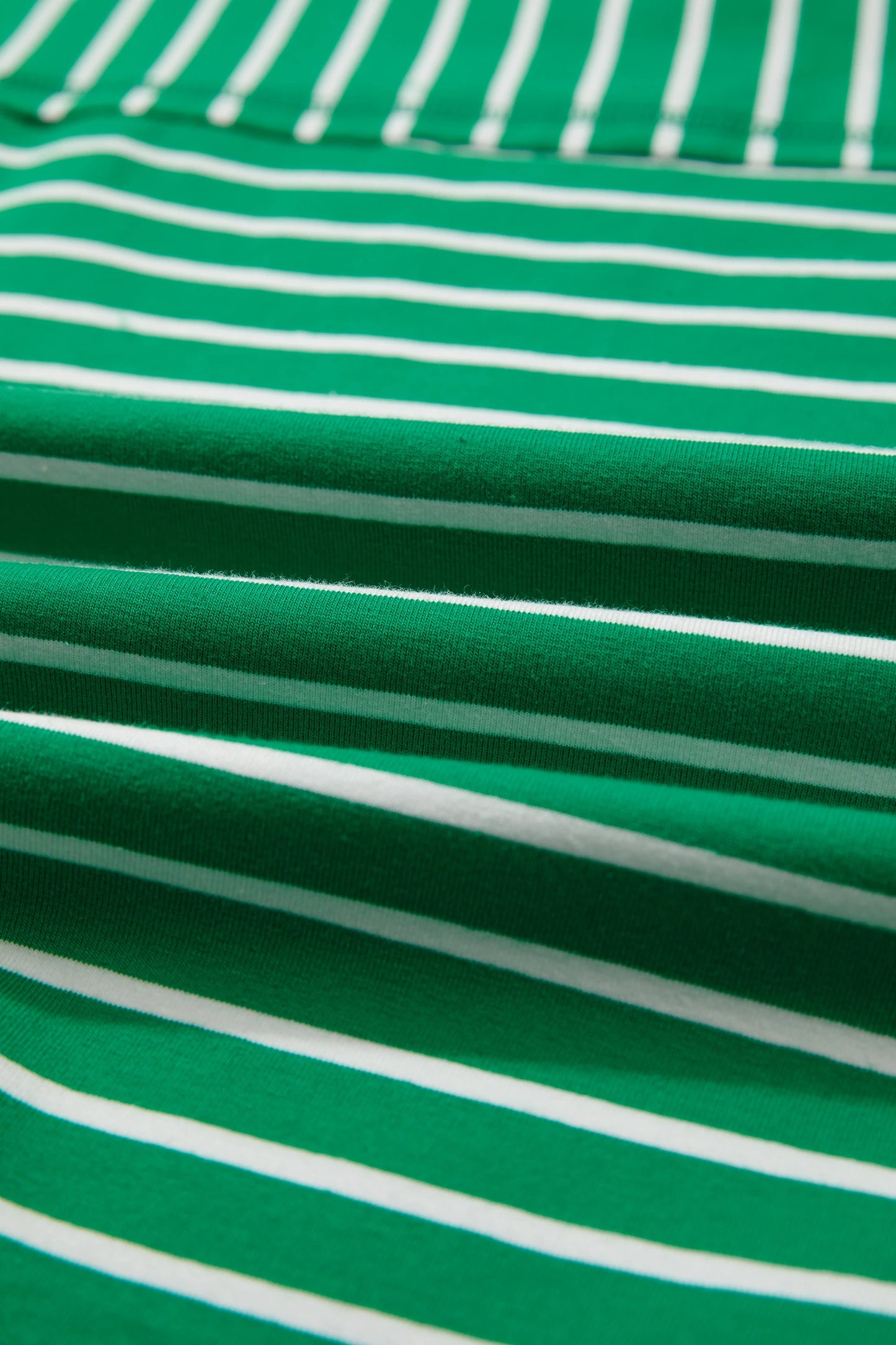 Stripe Ribbed Patchwork Short Sleeve Tee