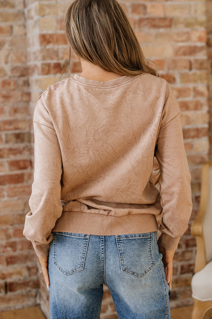 SAVED BY GRACE Embroidered Mineral Wash Sweatshirt