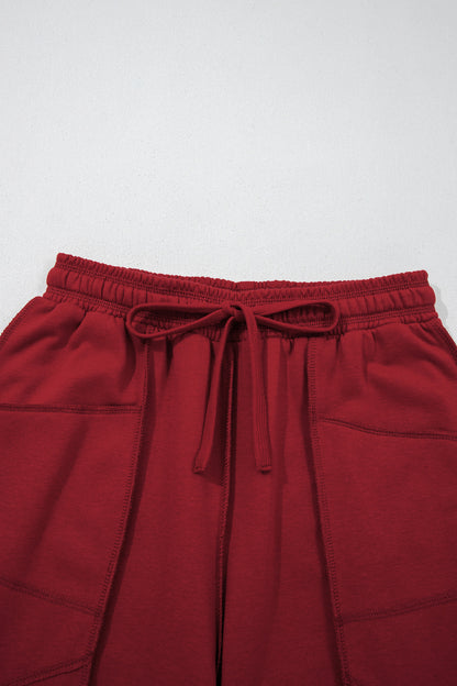 Solid Drop Shoulder Boxy Tee & Barrel Pants Set