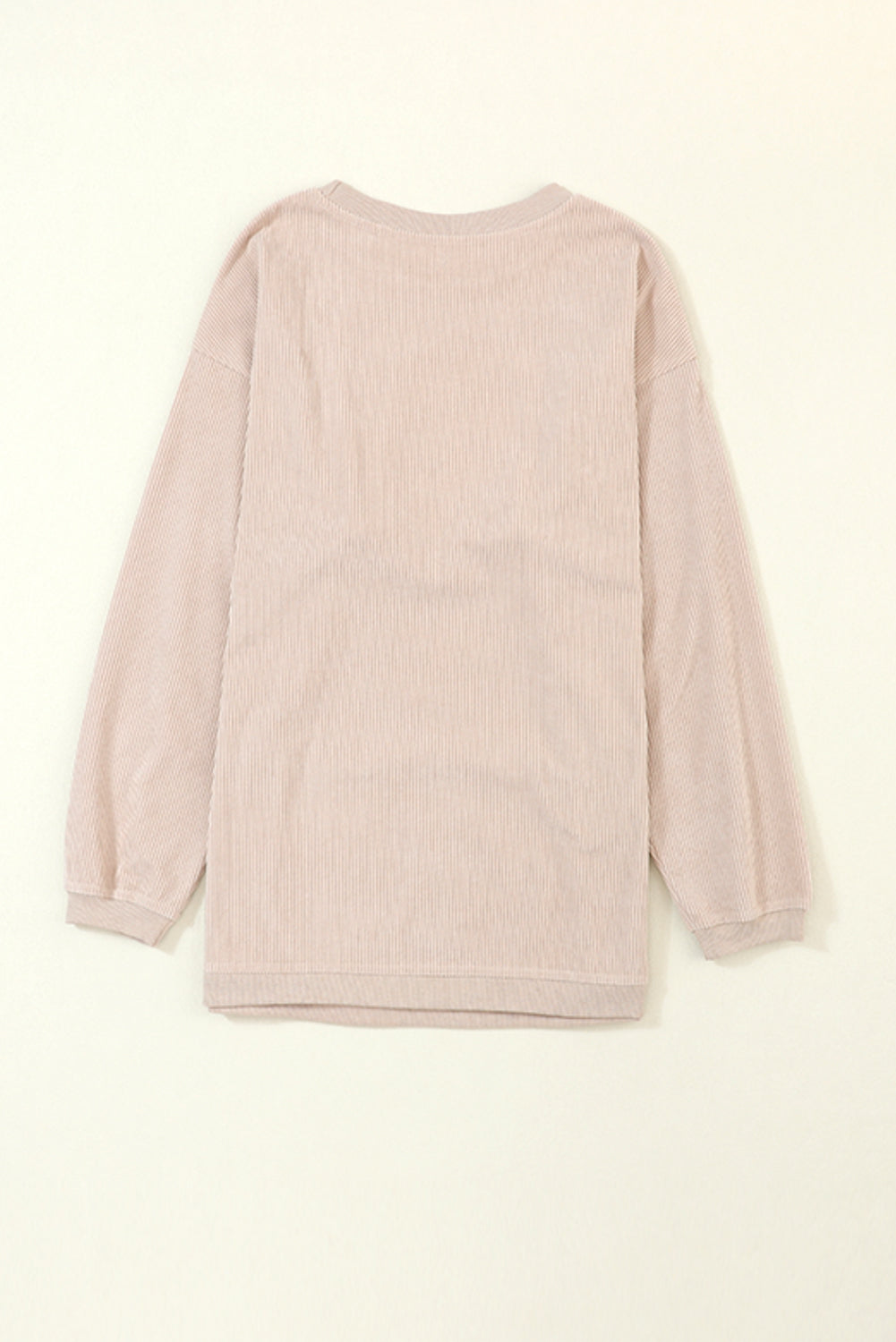 Ribbed Long Sleeve Oversized Sweatshirt