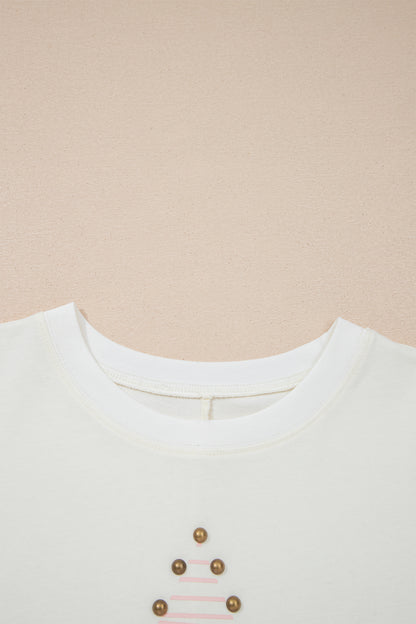 Western Star Studded Detail Short Sleeve Top