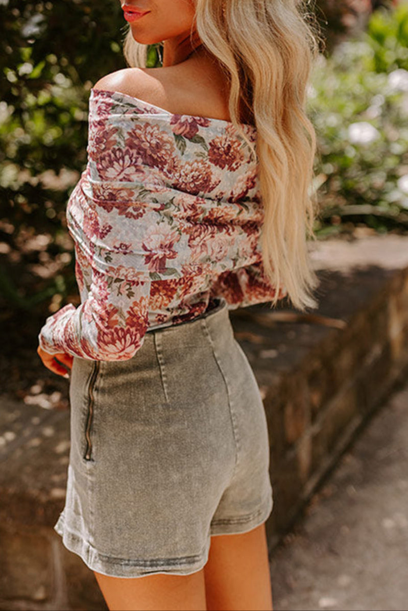 Floral Sheer Long Sleeve Bodysuit