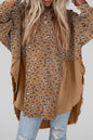 Leopard Colorblock Oversized Blouse