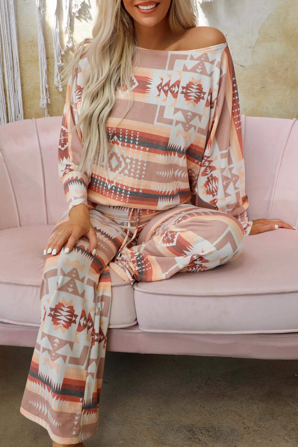 Aztec Pullover and Pants Lounge Outfit