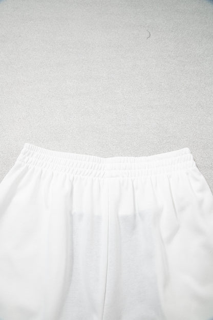 Stripe Colorblock Reverse Seam Top and Shorts Set