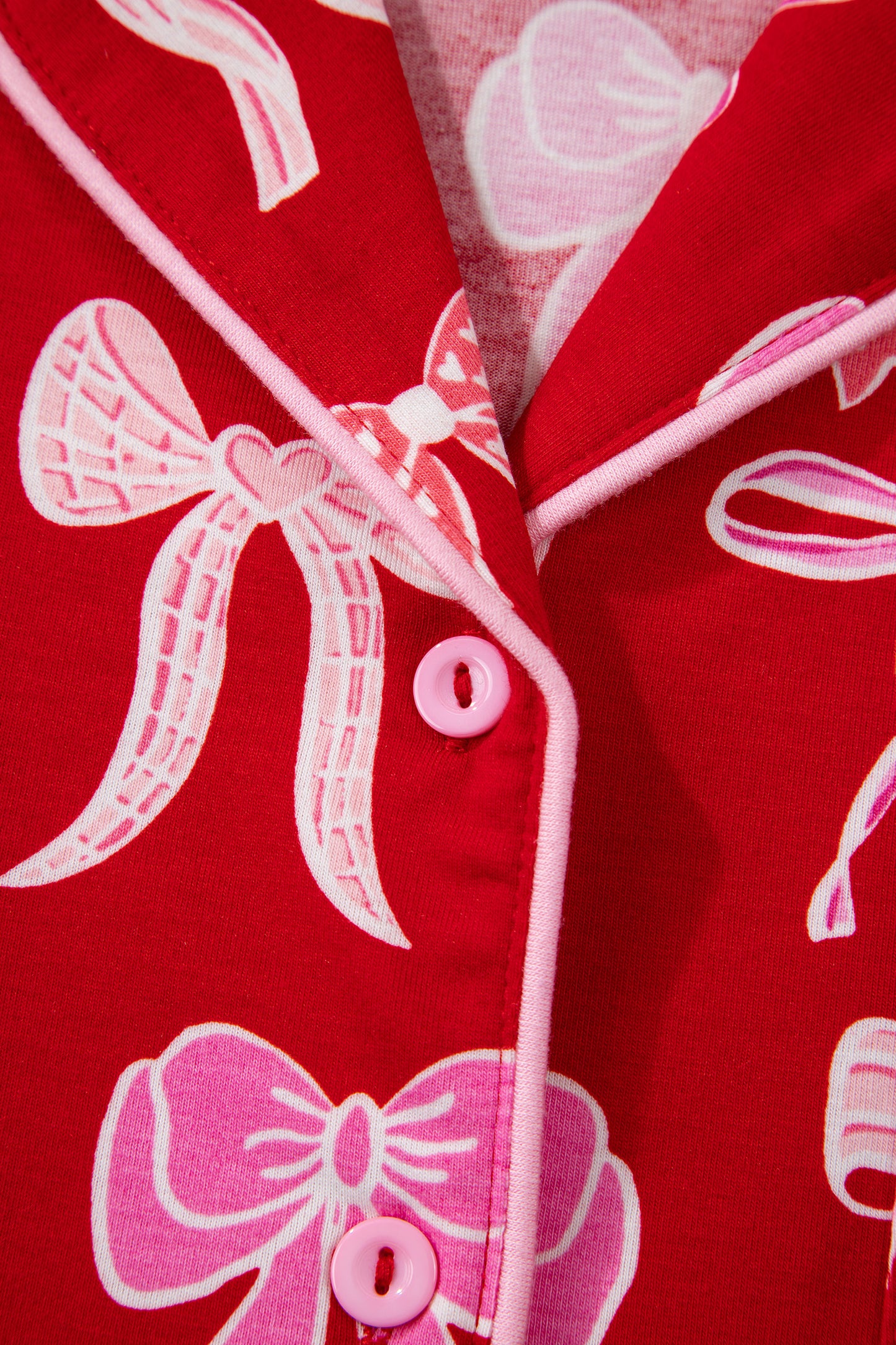 Bow Tie Shirt and Pants Pajama Set