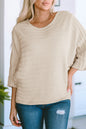 Ribbed Reserve Seam Dolman Sleeve Top