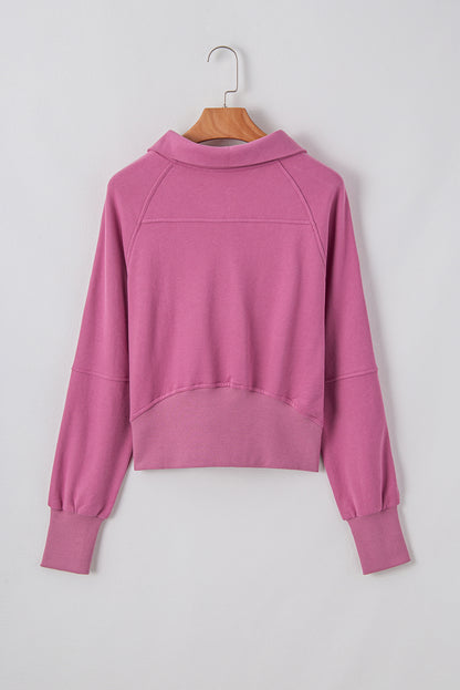 Quarter Zip Kangaroo Pocket Sweatshirt