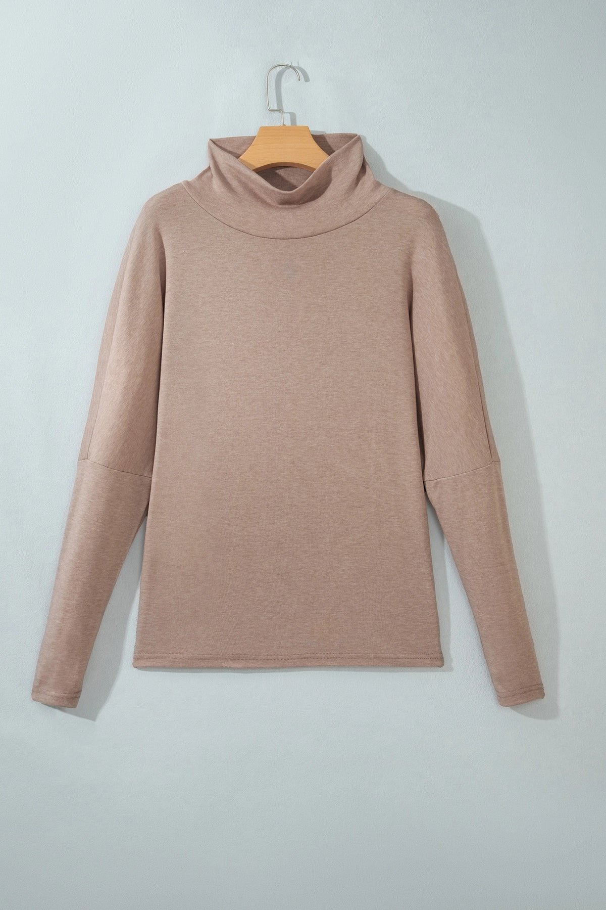High Neck Long Sleeve Shift Blouse