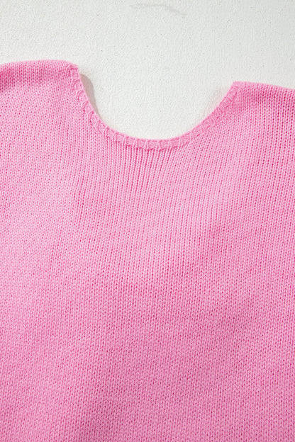 Bow Tie Backless Bubble Sleeve Sweater