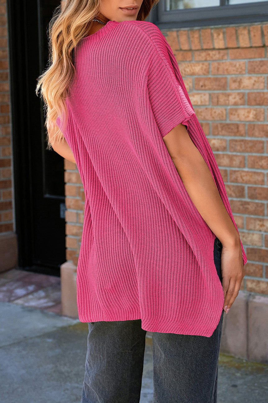 Side Slit Oversized Sweater