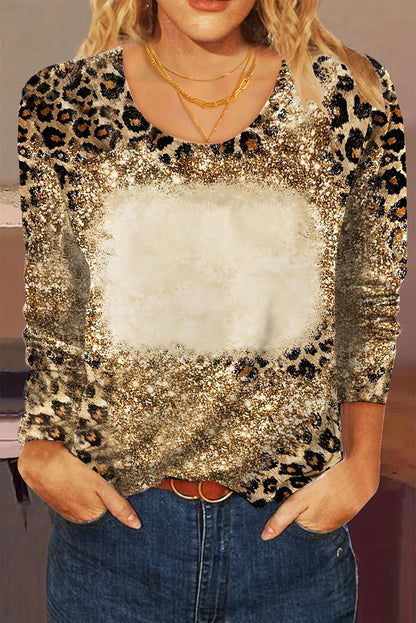 Cheetah Bleached Long Sleeve T-Shirt