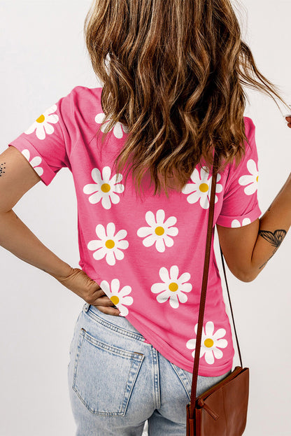 Floral Short Sleeve Crewneck T-Shirt