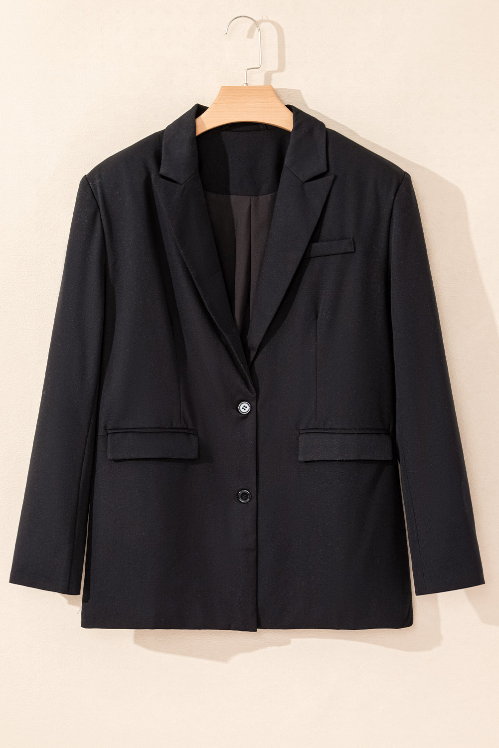 Lapel Collar Flap Pocket Blazer