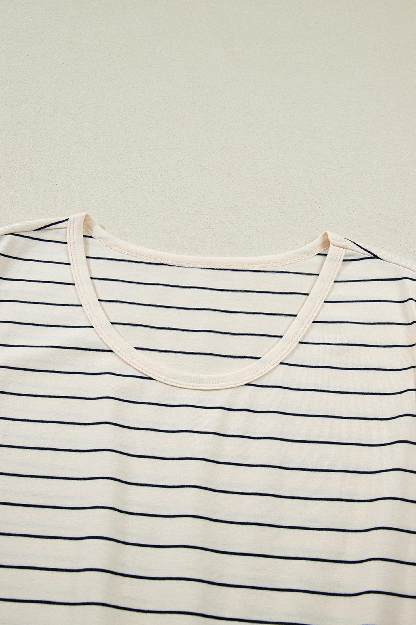 Stripe Drawstring Waist Pocketed Mini Dress