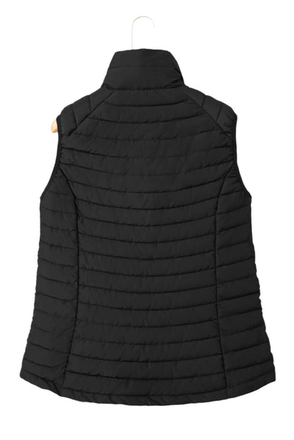 Quilted Zipped Puffer Vest