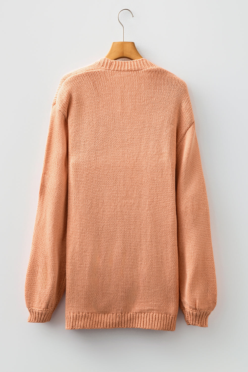 Christmas Tree Pumpkin Open Front Drop Shoulder Cardigan