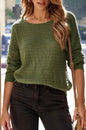 Textured Dolman Long Sleeve Sweater