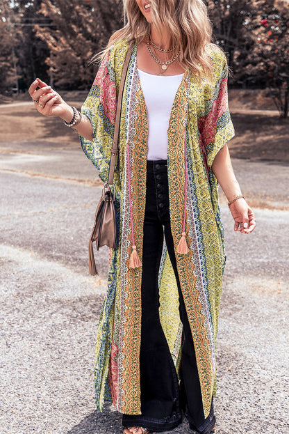 Boho Tassel Tie Duster Kimono