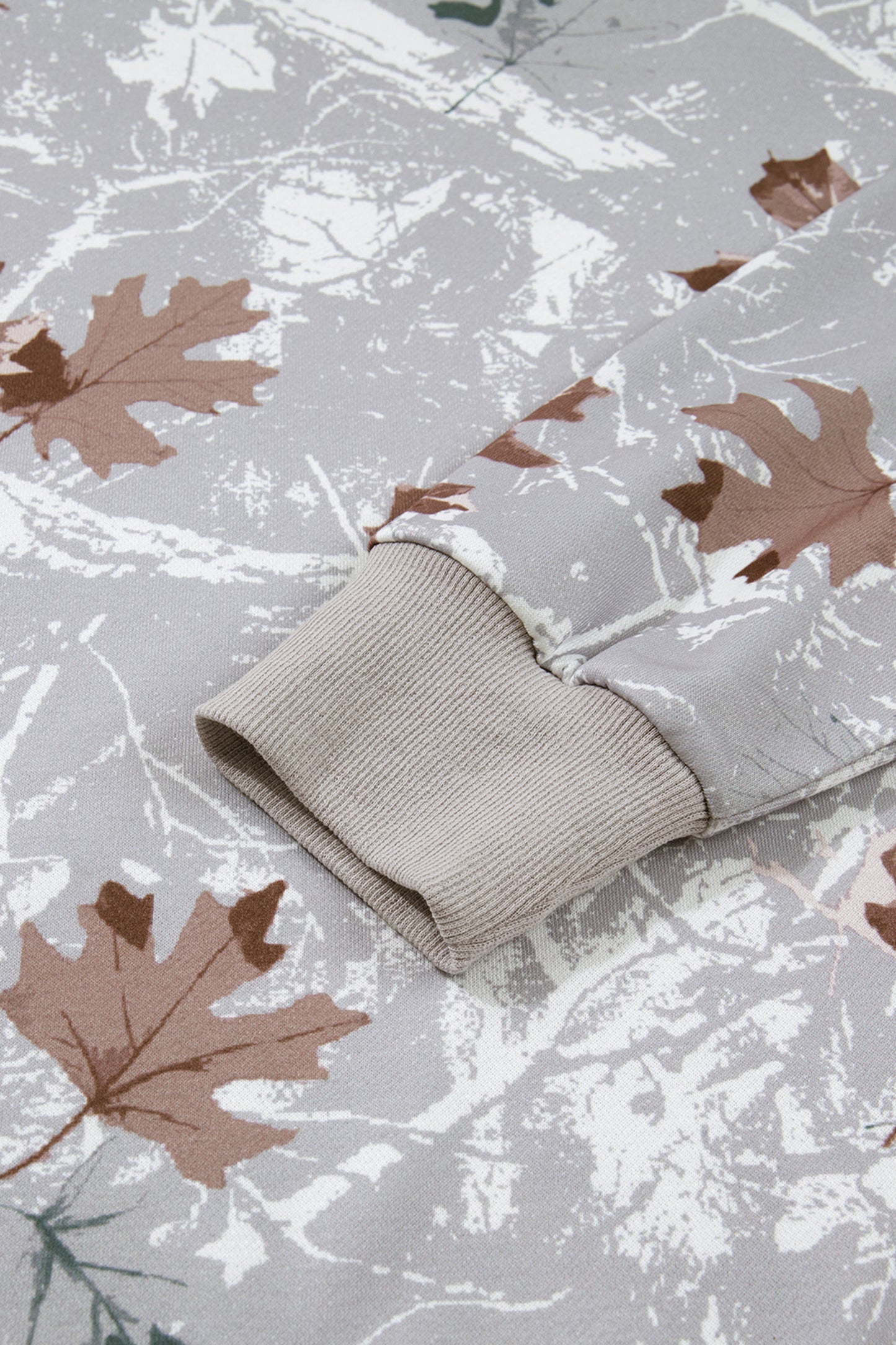 Camo Varsity Stripe Dropped Shoulder Sweatshirt