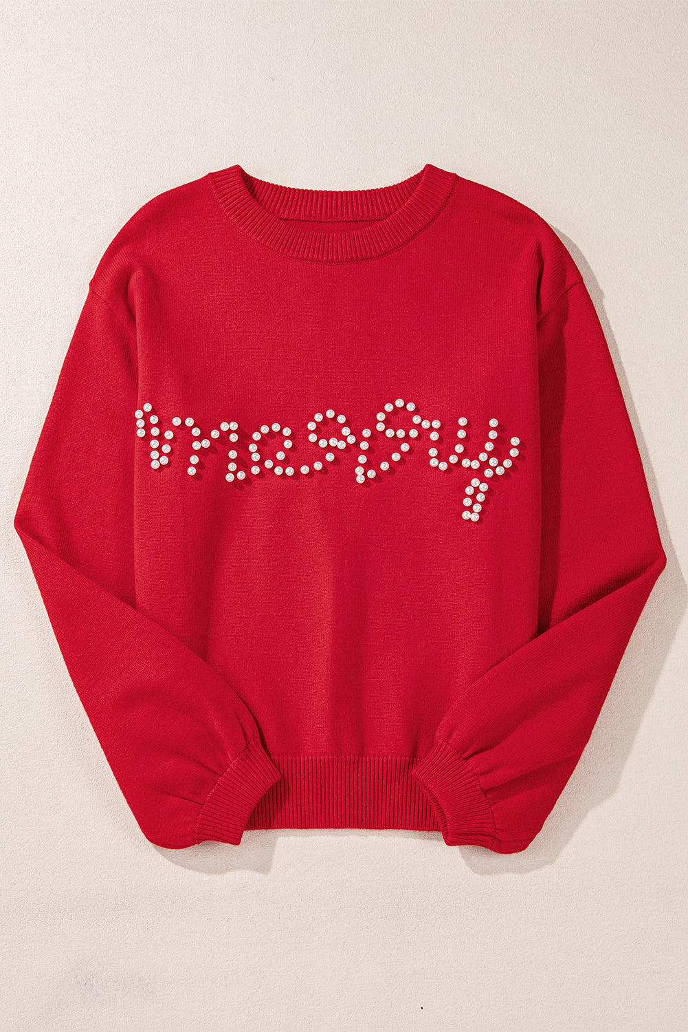 Merry Pearl Beaded Sweater