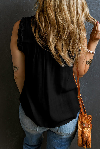 Ruffle Trim Tank Top