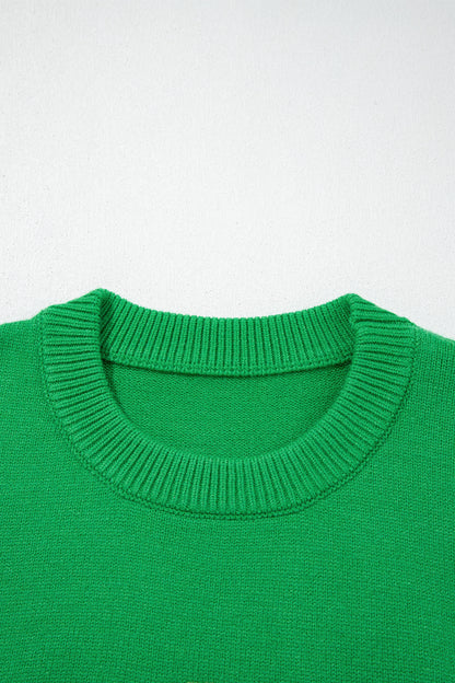 Christmas Dog Textured Patch Embroidered Sweater