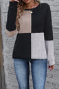 Colorblock Ribbed Long Sleeve Top