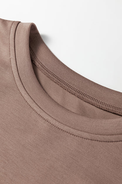 Solid Drop Shoulder Sweatshirt & Mini Skirt Set