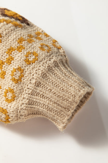 Western Knit Buttoned V-Neck Cardigan Sweater