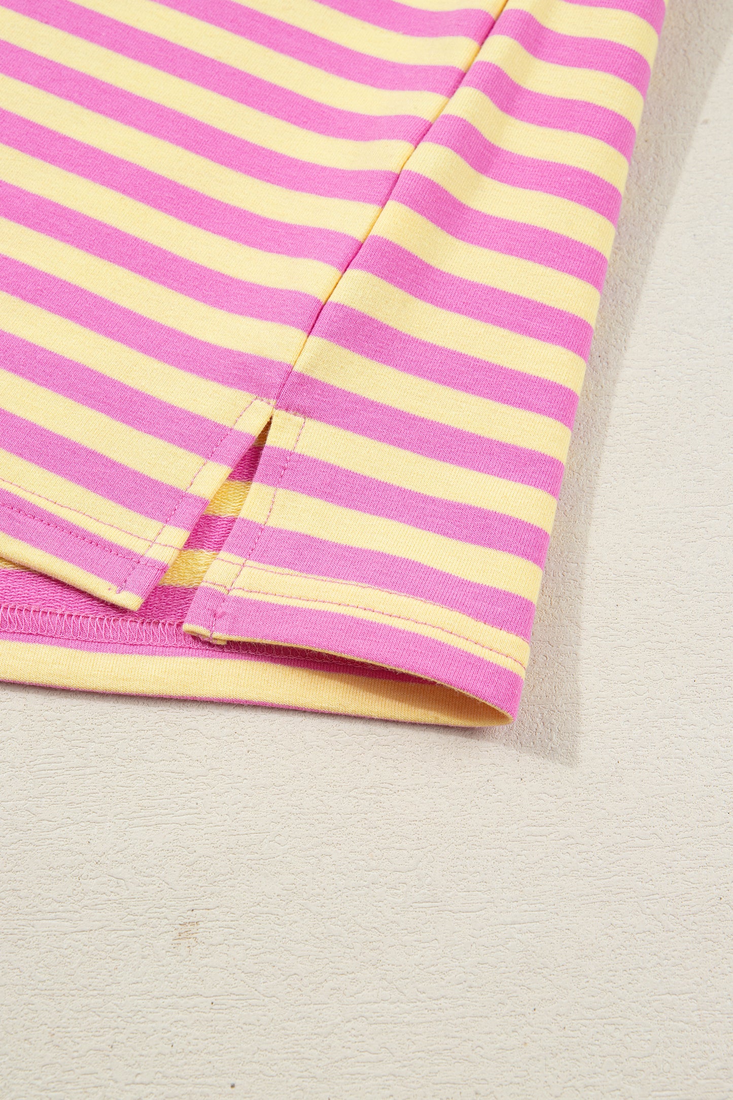 Stripe Terry Knit Top & Shorts Set