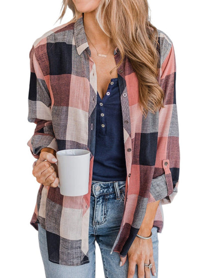 Plaid Button Front Shirt