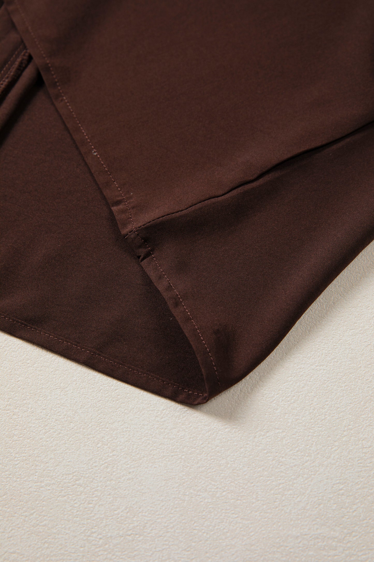 Contrast Trim Button V-Neck Short Sleeve Blouse