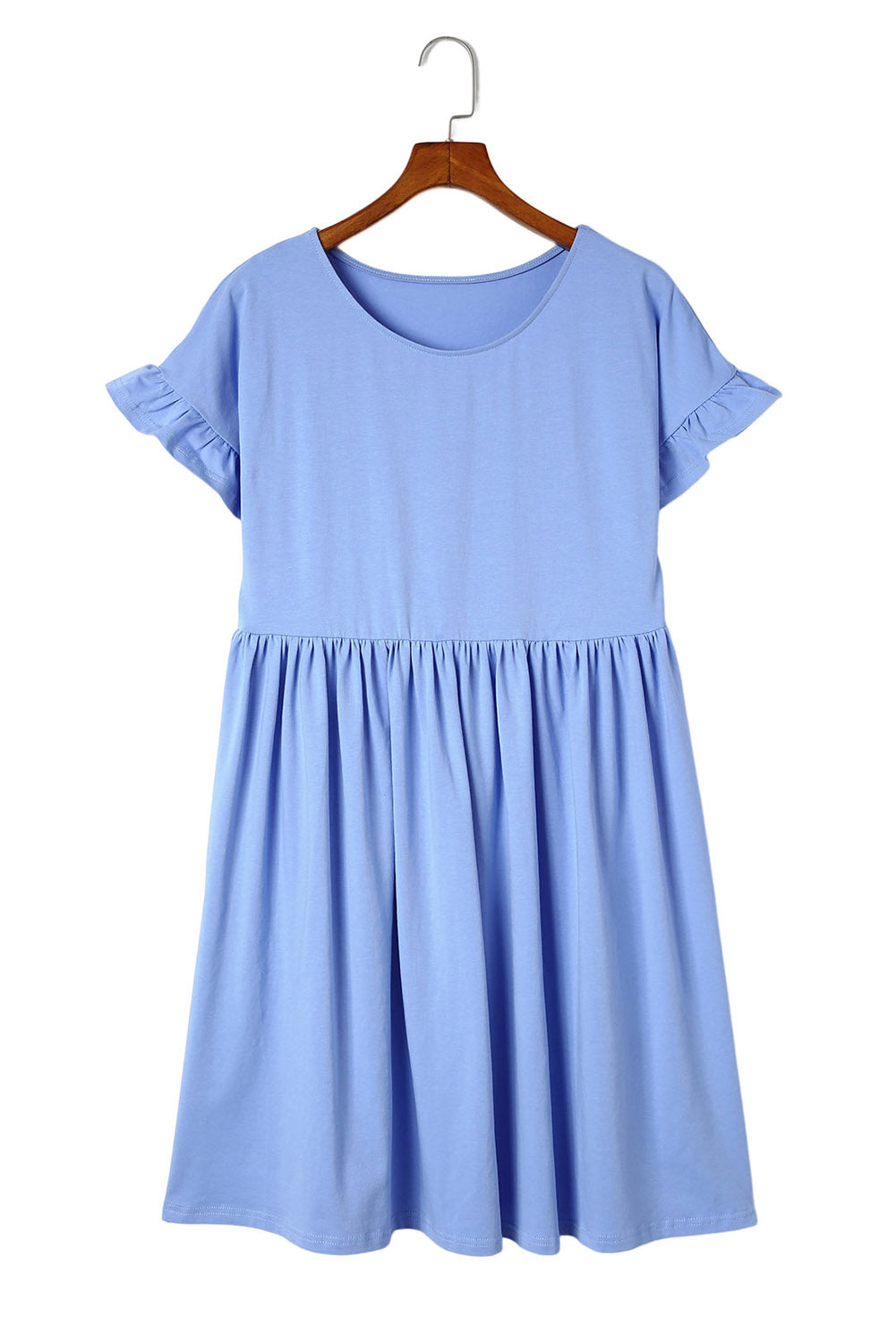 Ruffle Short Sleeve Babydoll Dress