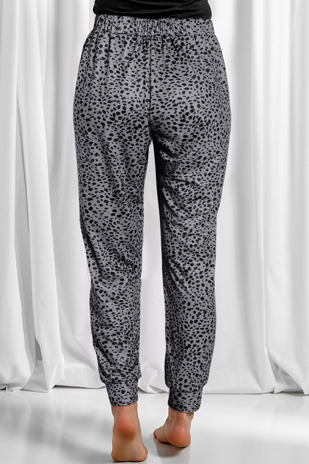 Cheetah Drawstring Lounge Jogger Pants